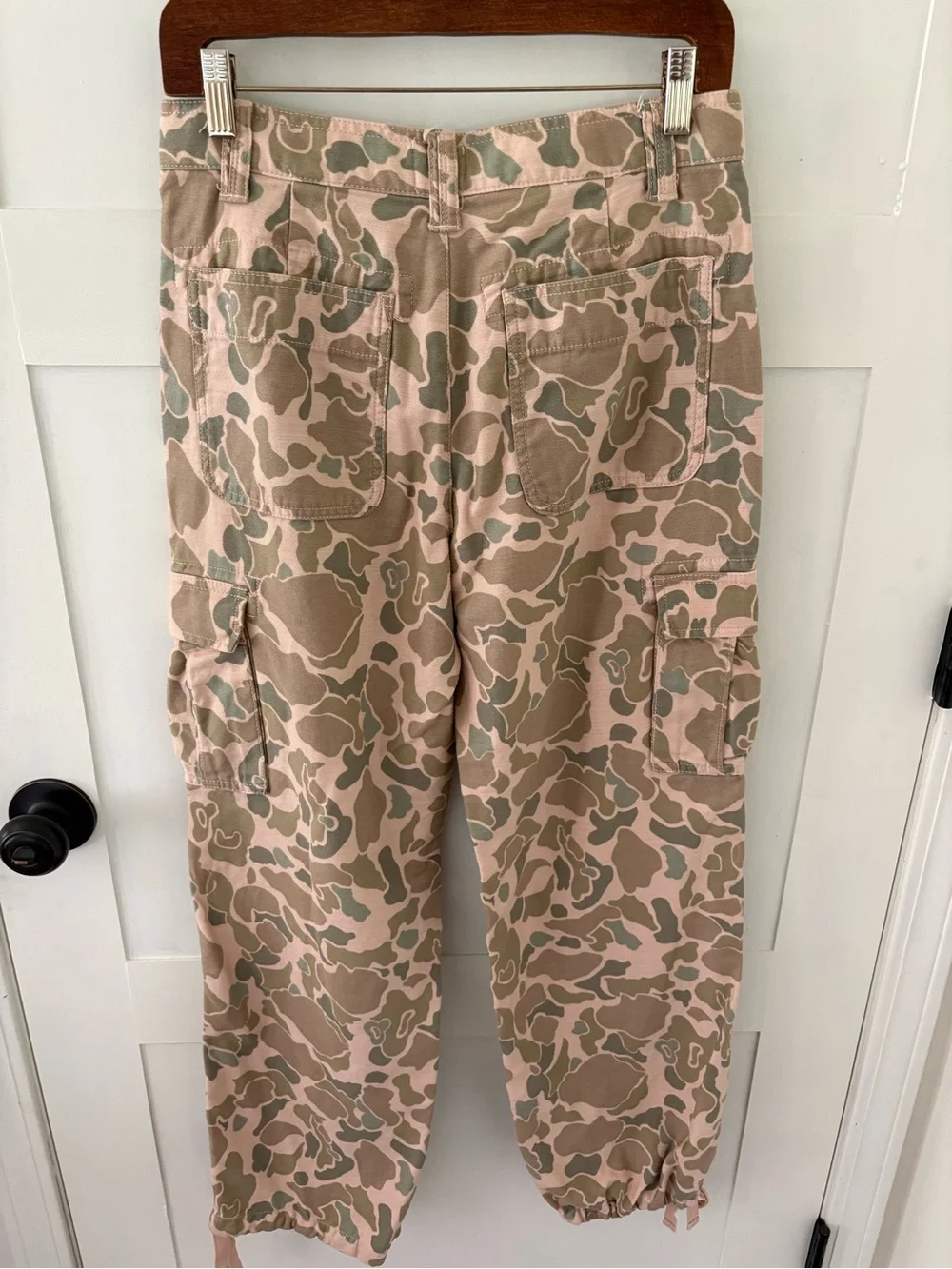 J. Crew Cinched Hem Cotton Camouflage Cargo Pants. Size 27.